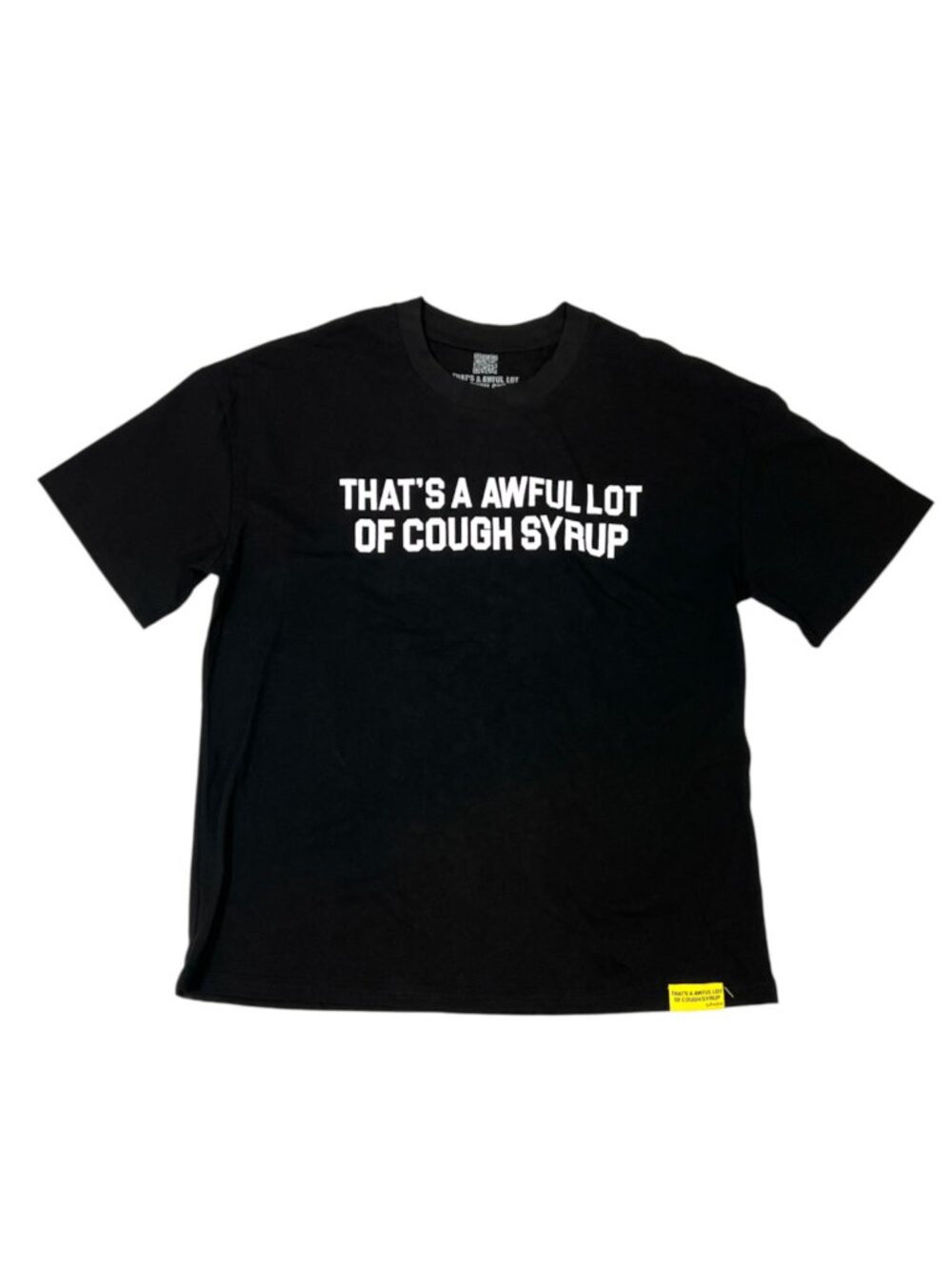 That's A Awful Lot of Cough Syrup SS Tee Black Medium NWOT